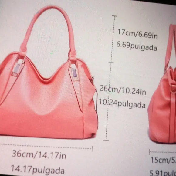 Soft Faux Leather Pink Purse - Picture 4 of 4